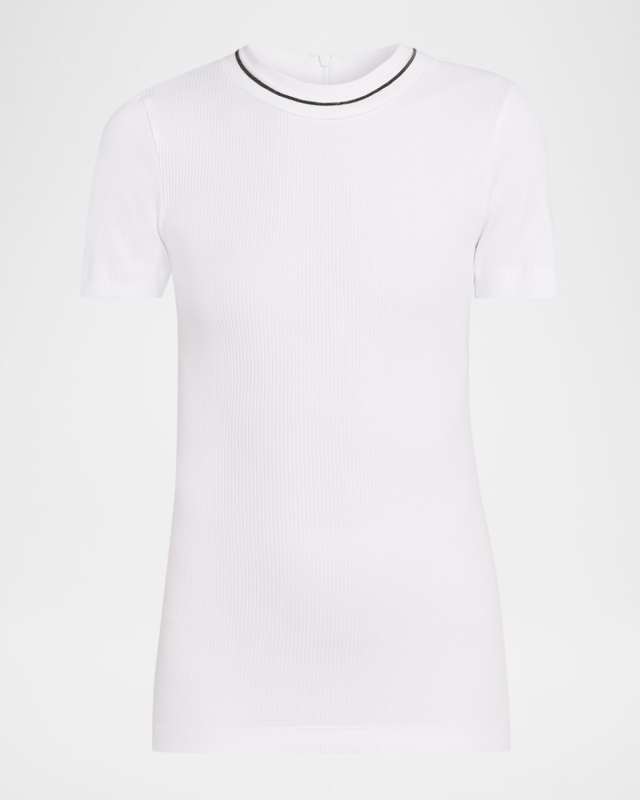 Monili Cotton Stretch Short-Sleeve T-Shirt